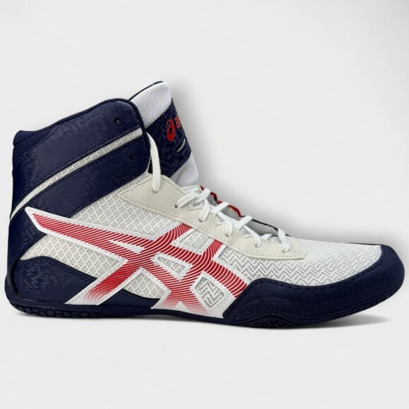 ASICS Matcontrol 3 Wrestling Shoes White Red Men’s Size 11.5 New No Box main image 4